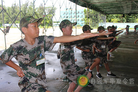 军体拳第一套分解动作学习_少年军旅夏令营图